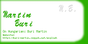 martin buri business card